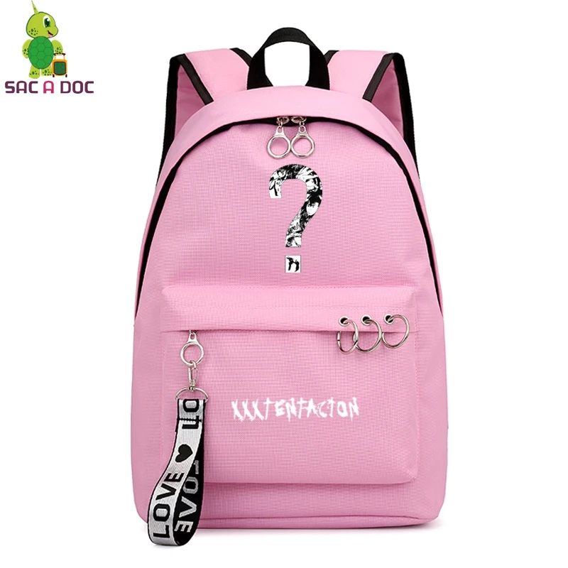 XXXTentacion рюкзак для колледжа Школьные Сумки sac dos рюкзак для ноутбука вместительные рюкзаки дорожная сумка на плечо для девочки подростка - Цвет: Прозрачный