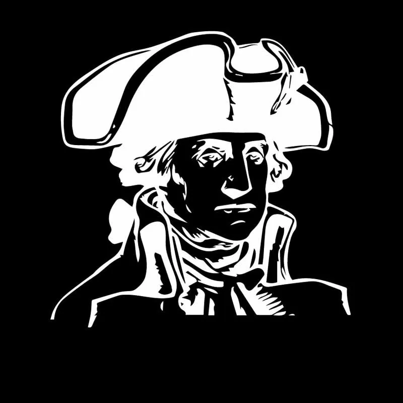 

George Washington Portrait Decals Exquisite Car Window Decoration Personality Pvc Waterproof Decals Black/white, 15cm*15cm