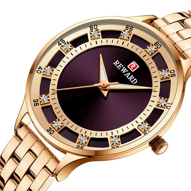 

Romantic Purple Women Watches Luxury Brand Steel Fashion Ladies Quartz Women Watch Relogio Feminino Montre Femme Diamond Clock