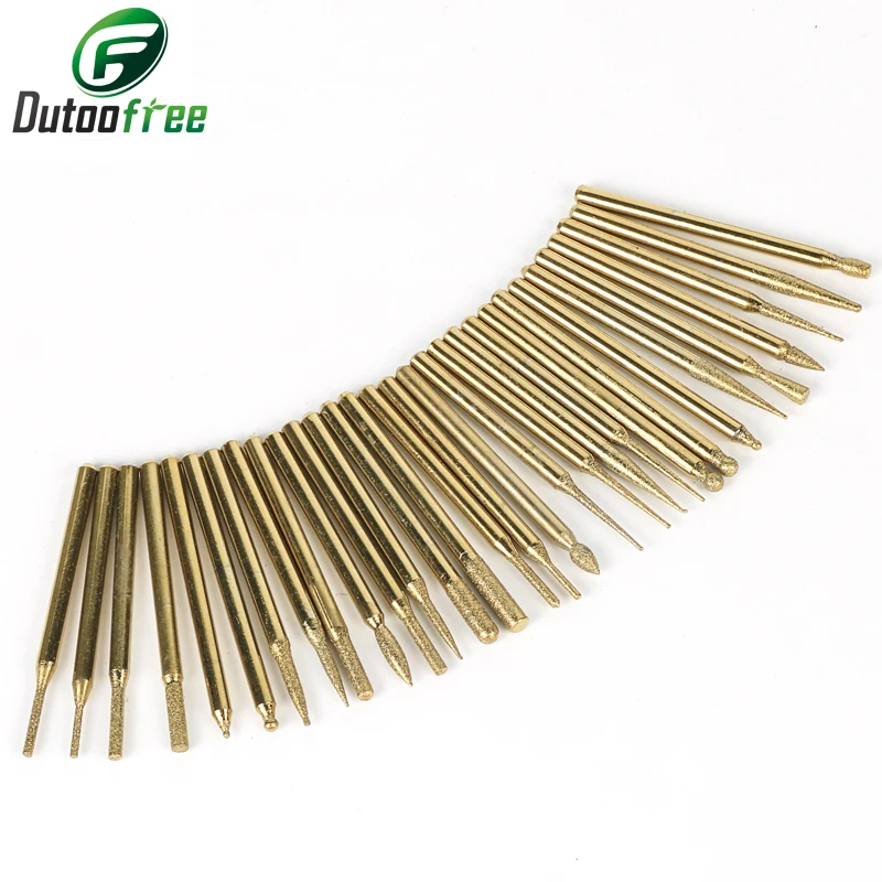 30 шт./компл. Шлифовальная головка из титанового сплава 3 мм dremel Аксессуары