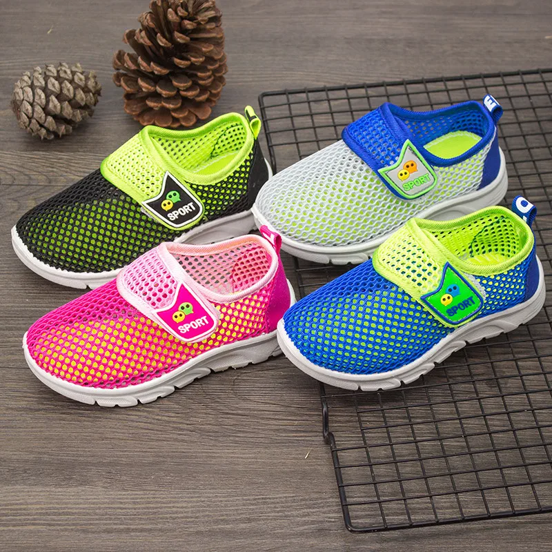 Сандалии для мальчиков Летняя обувь девочек дышащая сетчатая ткань детская