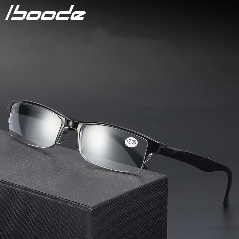 IBOODE полуоправы очки для чтения женщин и мужчин квадратные пресбиопические