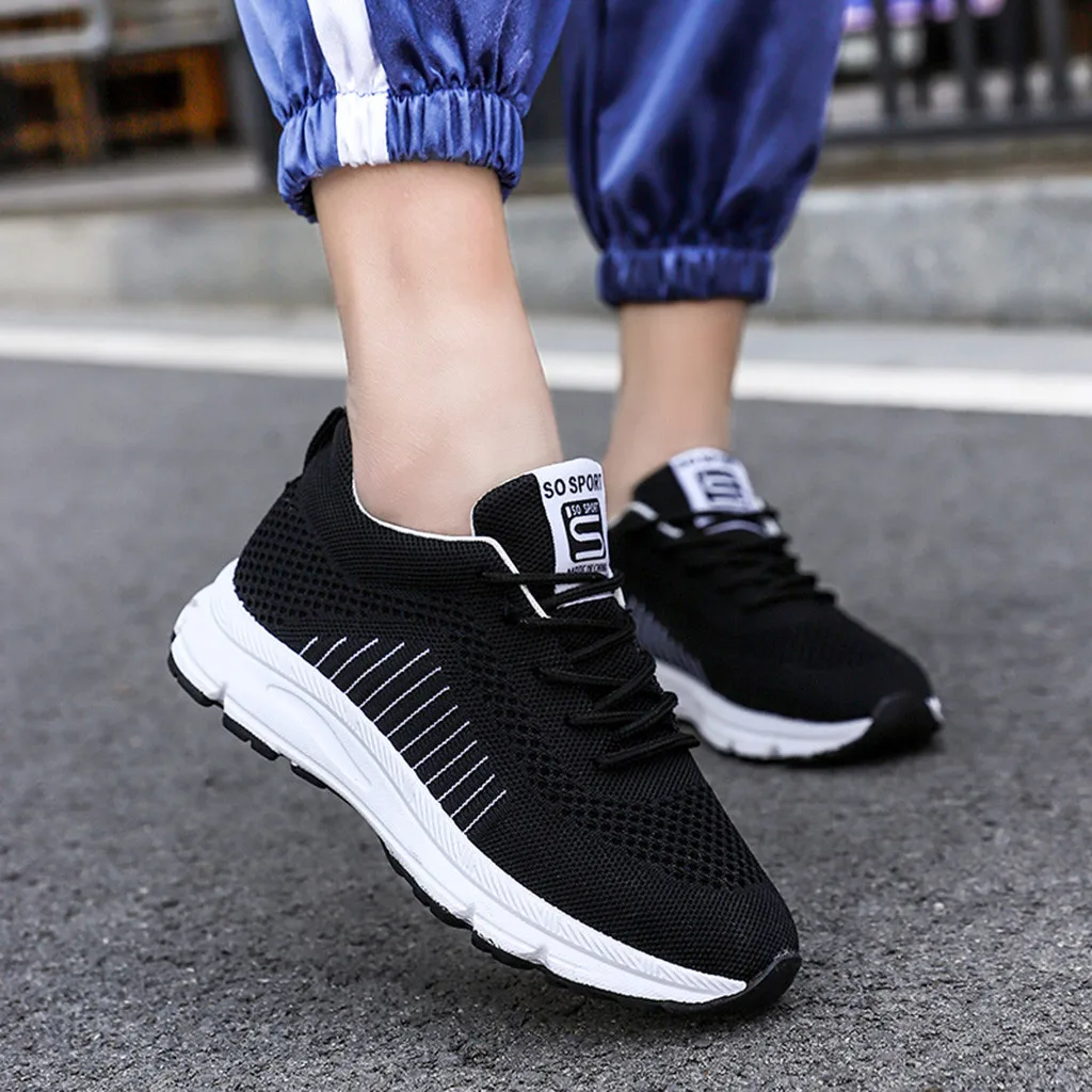 Женская модная Повседневная дышащая Спортивная обувь на шнуровке студенческие