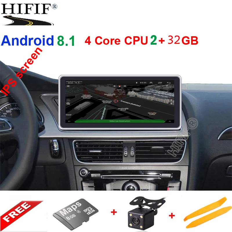 Автомобильный DVD плеер с GPS для Audi A4L B8 A5 2009 2017 Android 8 1 Авторадио мультимедийная