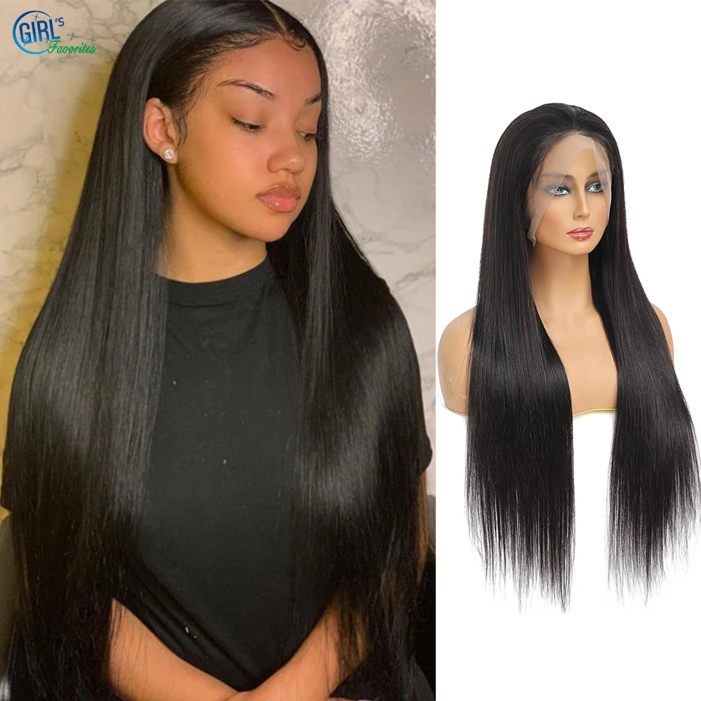 

30 Inch 4X4 Lace Closure Wig Malaysian Bone Straight Human Hair Wigs HD Transparent Lace Wig Pre Plucked With Baby Hair