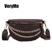 VeryMe 2020 New Waist Bag For Women Leather Chain Handbags Travel Crossbody Female Chest Bag High Quality Lady Messenger Handbag