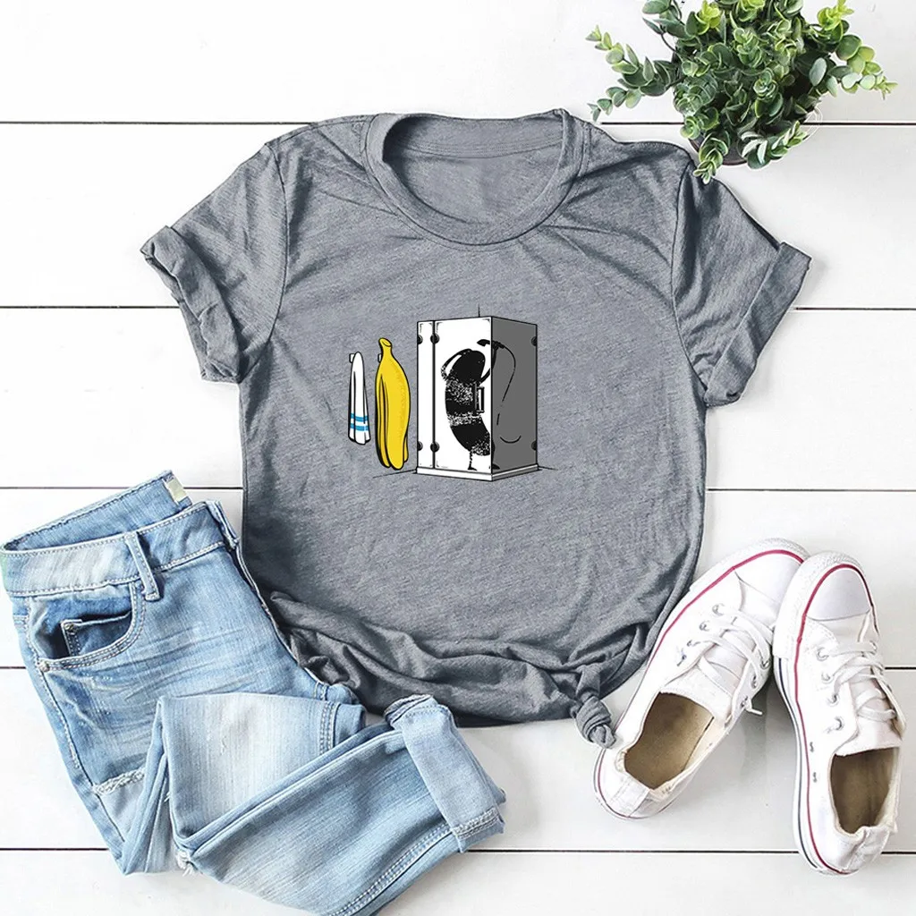 Новинка 2019 летняя модная женская рубашка с забавным принтом Женская хлопковая