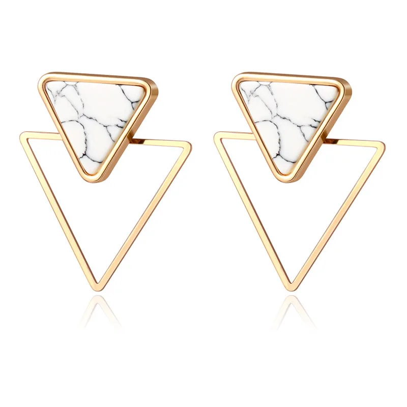 BLINLA новые модные корейские акриловые круглые золотые висячие серьги 2019 для