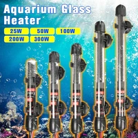 aquariums heater durable submersible heater heating rod aquarium glass fish temperature adjustment 25w 50w100w200w300w