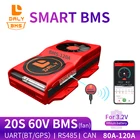Смарт bms lifepo4 20S 60V 80A 100A 120A Bluetooth 485 для USB-устройства NTC UART программное обеспечение togther Lion LiFepo4 батарея BMS с вентилятором