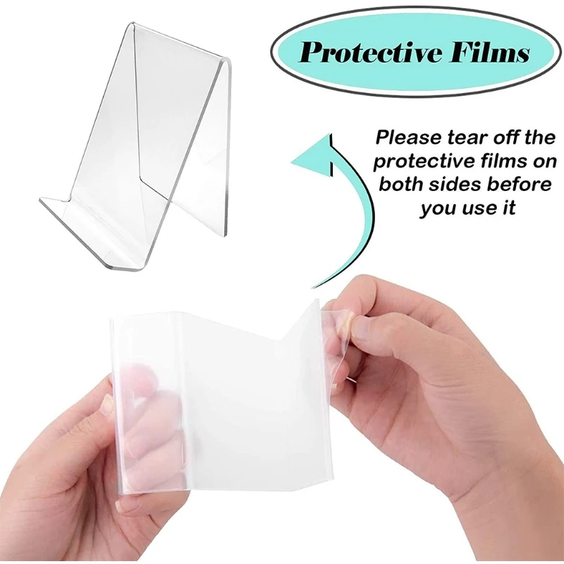 

5 Pieces Clear Tablet Holder Acrylic Stands for Displaying Paintings Books Music Sheets Notebooks Artworks CDs