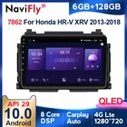 Автомобильное радио, мультимедийный видеоплеер, навигация GPS, экран NaviFly QLED 1280*720 Android 10,0 для Honda Vezel HR - V HRV HR V 2015