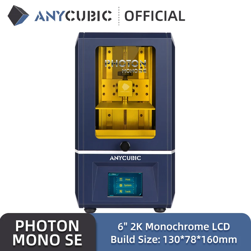 

2022 ANYCUBIC 3D Printer Photon Mono SE 405nm UV Resin Printers with 6 inch 6" 2K Monochrome LCD, APP Remote Control,