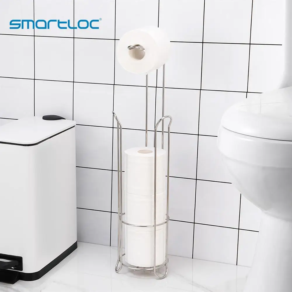 smartloc ss large stand toilet paper holder tissue roll rack bathroom storage container bath accessories kitchen organizer free global shipping