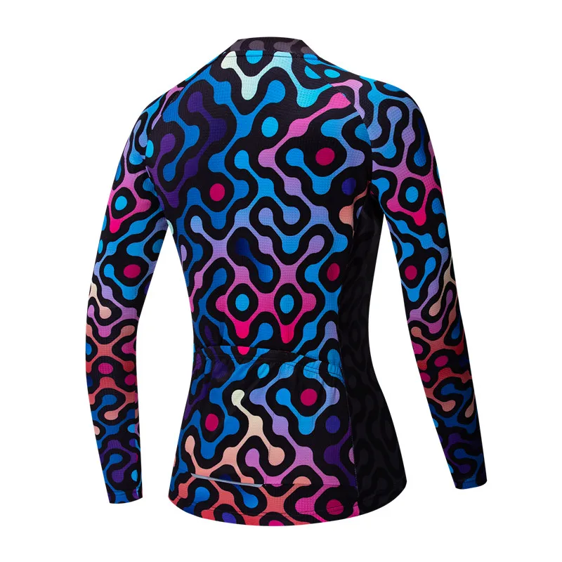 Осень 2021 Женская велосипедная Джерси с длинным рукавом одежда для горного