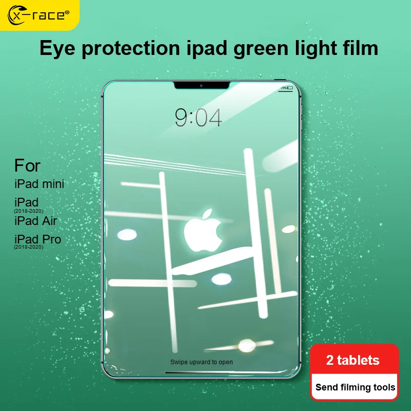 

X-Race iPad Screen Protector Green Eye Protector for iPad Pro 11 Air 4 iPad 10.2 2019 2020 iPad Mini Air 5 4 3 2 1 Glass film
