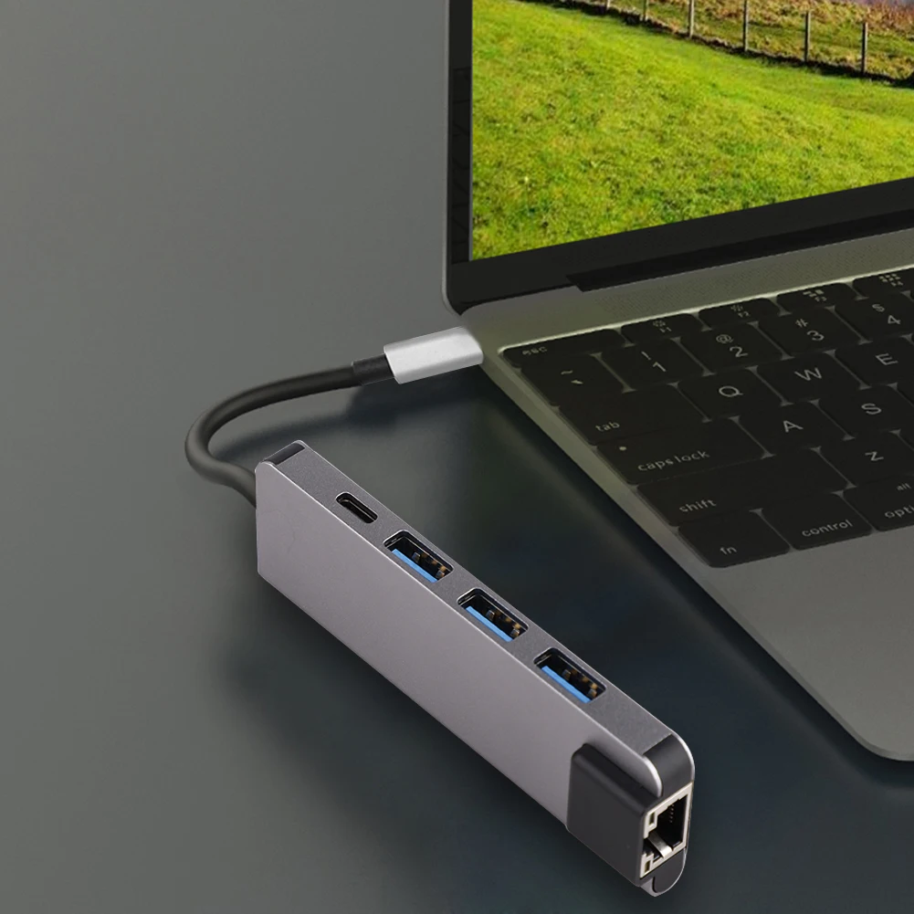 Концентратор Hdmi 4K USB C концентратор в Gigabit Ethernet Rj45 Lan конвертер для Thunderbolt 3 5 1