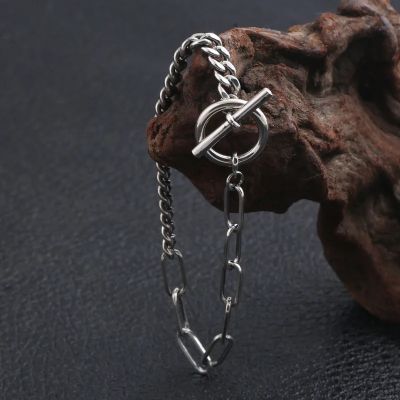 925 пробы серебряный браслет модный тренд пряжка цепочка ювелирные изделия для