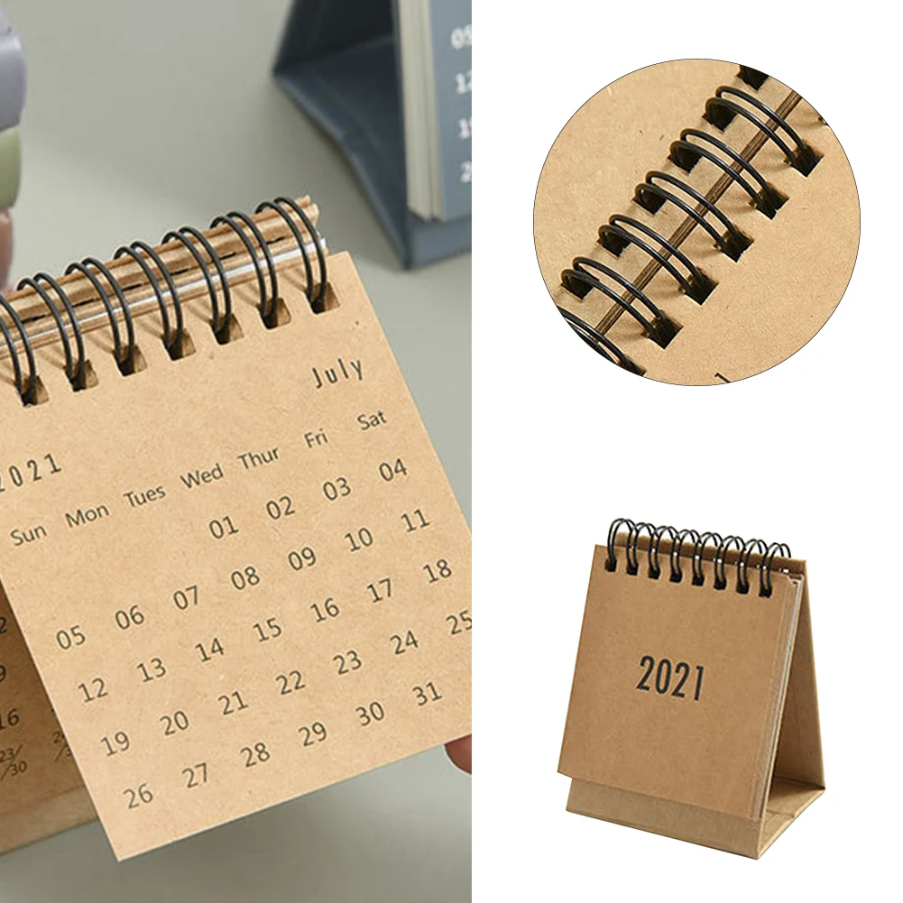 Настольный календарь 2020-2021 складной ежемесячный портативный мини 2021 года для