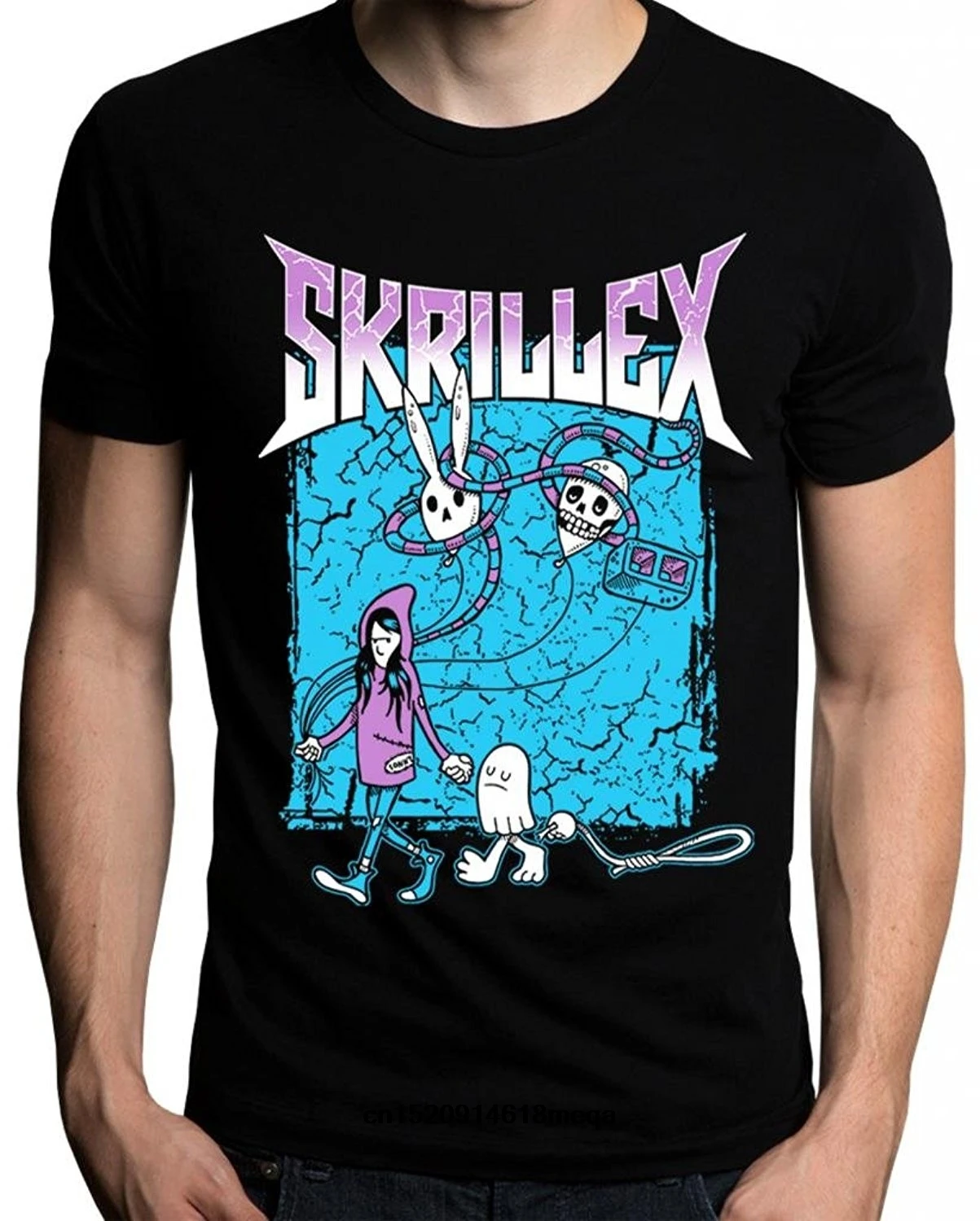 Забавные футболки Skrillex Music DJ Логотип Dubstep Мужская футболка с коротким
