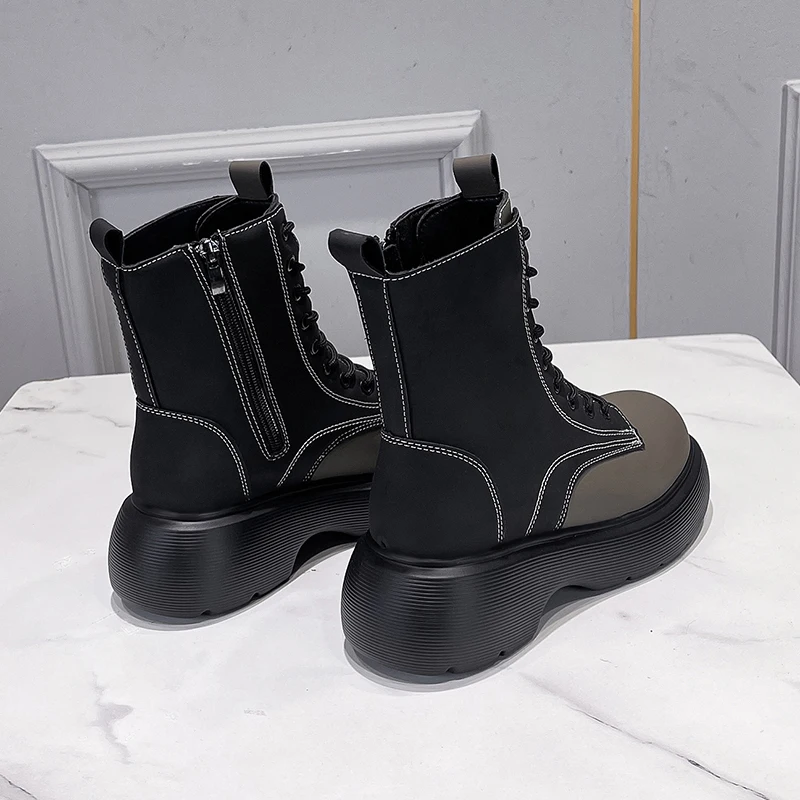 

Женские ботинки, обувь из мягкой кожи, женские белые ботильоны, мотоциклетные ботинки, женская обувь на осень и зиму, женские ботинки в стиле...