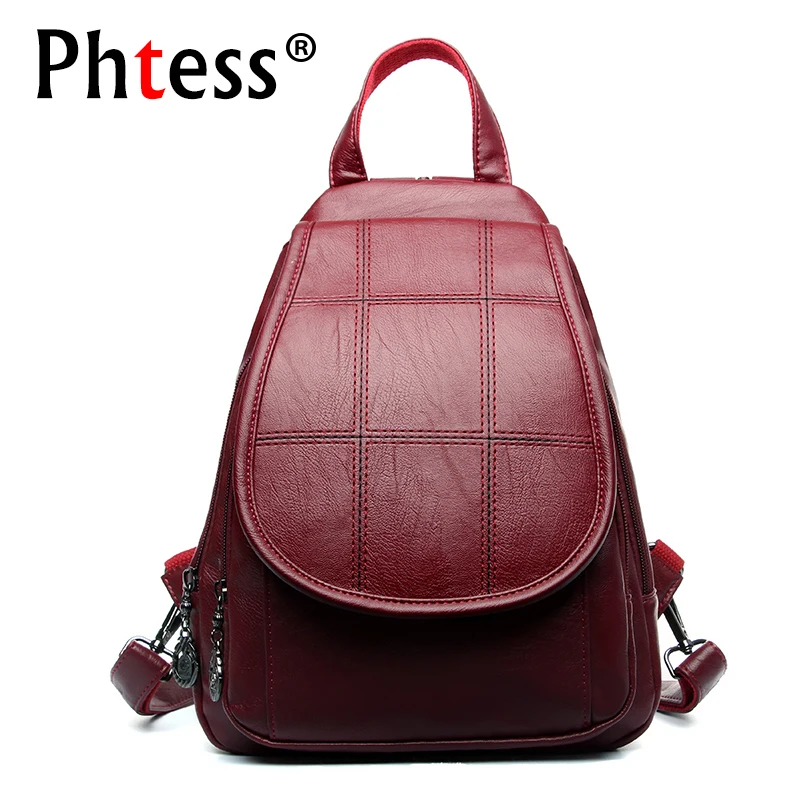 Женский кожаный рюкзак Bapack винтажный высокого качества для девочек Mochilas