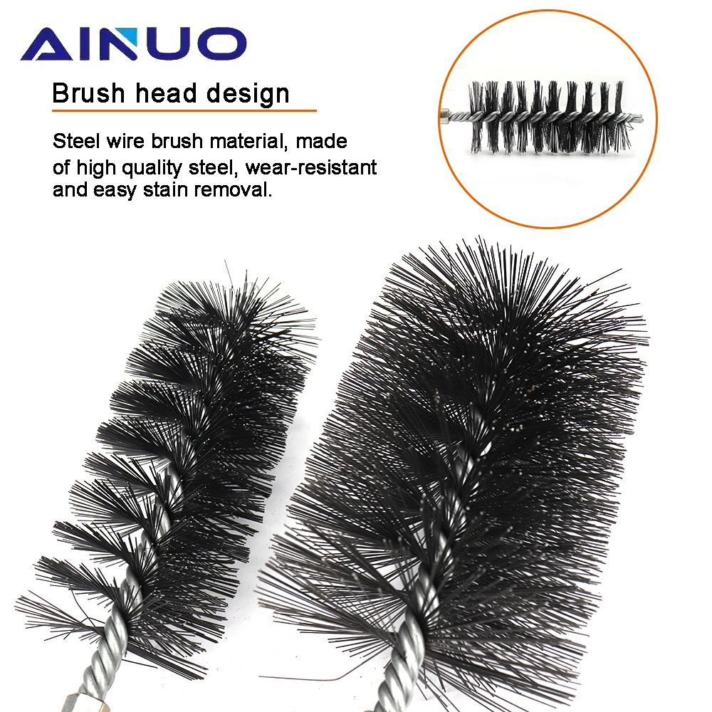 Проволочная щетка из нержавеющей стали с металлической ручкой 18/22/25/32/40/50/65/75 мм |