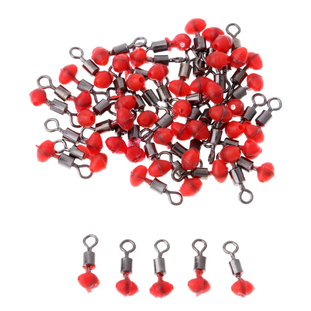 Dark Red 3x4mm Perfeclan винт роликовых вертлюгов рыболовный шарнир насадка Barrel ball разъем - Цвет: Dark Red 3x4mm