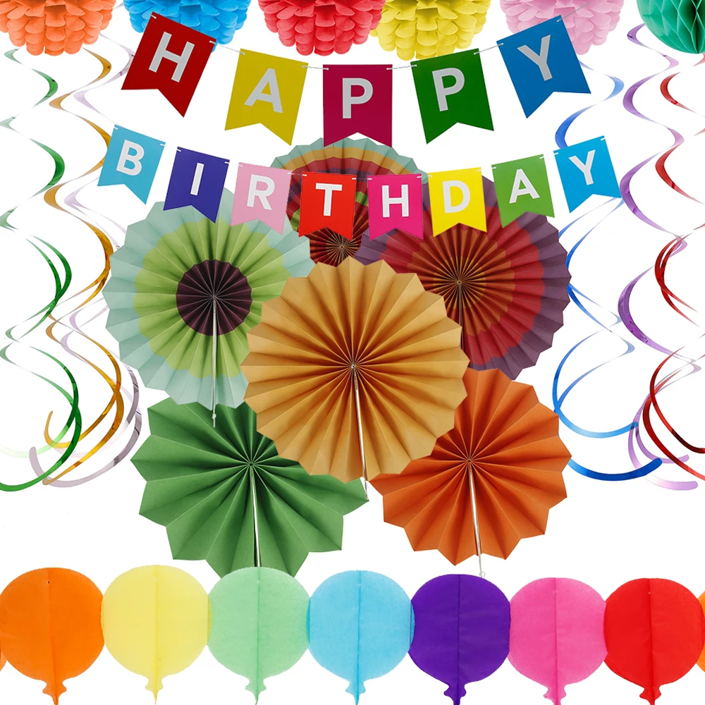 1 Набор С Днем Рождения баннер с надписью воздушные шары конфетти цвета розовое