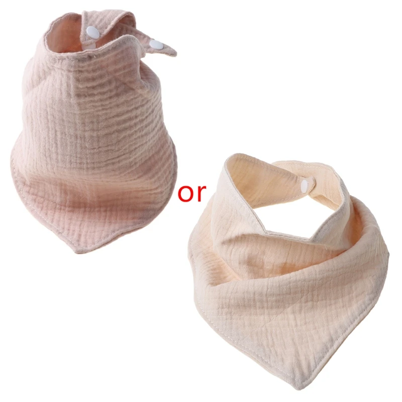 

Baby Infant Cotton Bib Newborn Solid Color Triangle Scarf Feeding Saliva Towel
