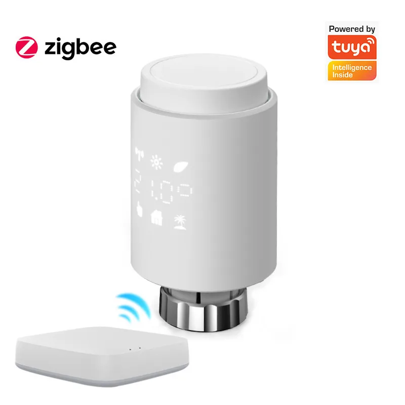 

Смарт-термостат Tuya ZigBee 3,0, привод радиатора, клапан, программируемый регулятор температуры, TRV, работает с Alexa Google Home