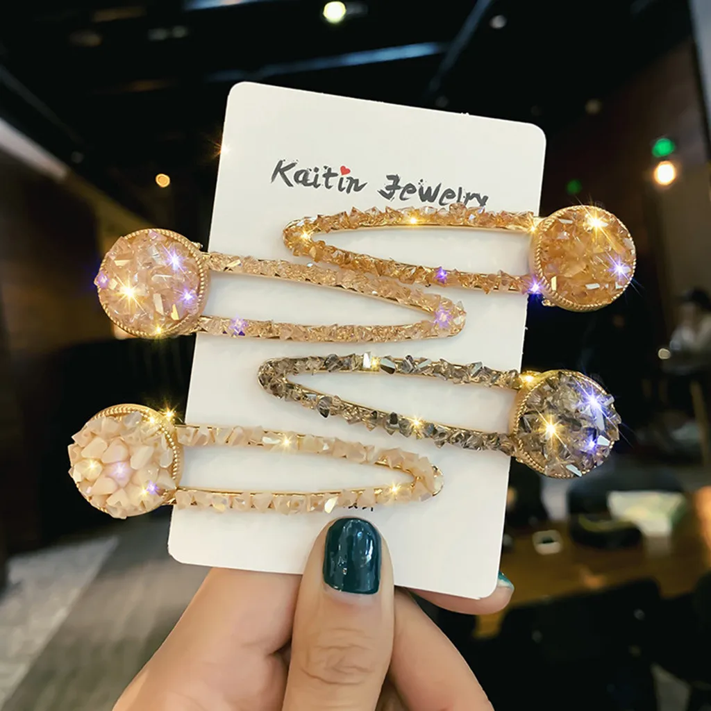 2019 модная Горячая Распродажа хит продаж милая разноцветная заколка со стразами