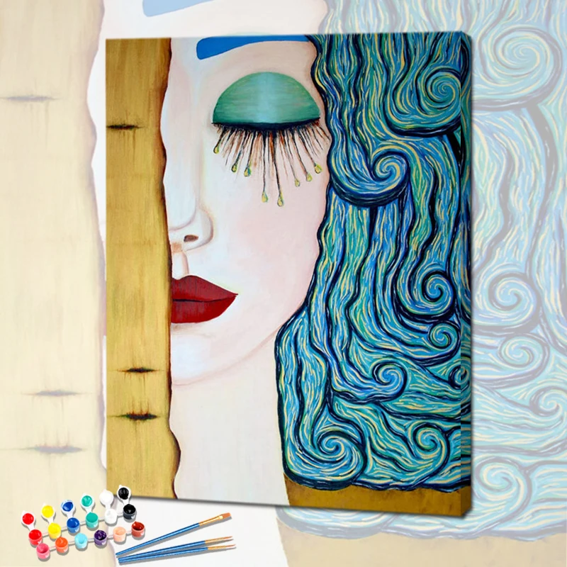 

GATYZTORY картина маслом по номерам, картины для африканских женщин, портрет «сделай сам», краска по номерам, наборы для рисования на холсте 40x50 с...