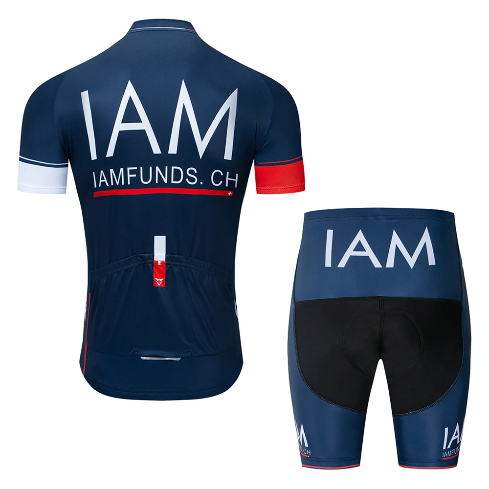 

2021 IAM Cycling Clothing Bike jersey Quick Dry Mens Bicycle clothes mens summer team Cycling Jerseys gel bike shorts set