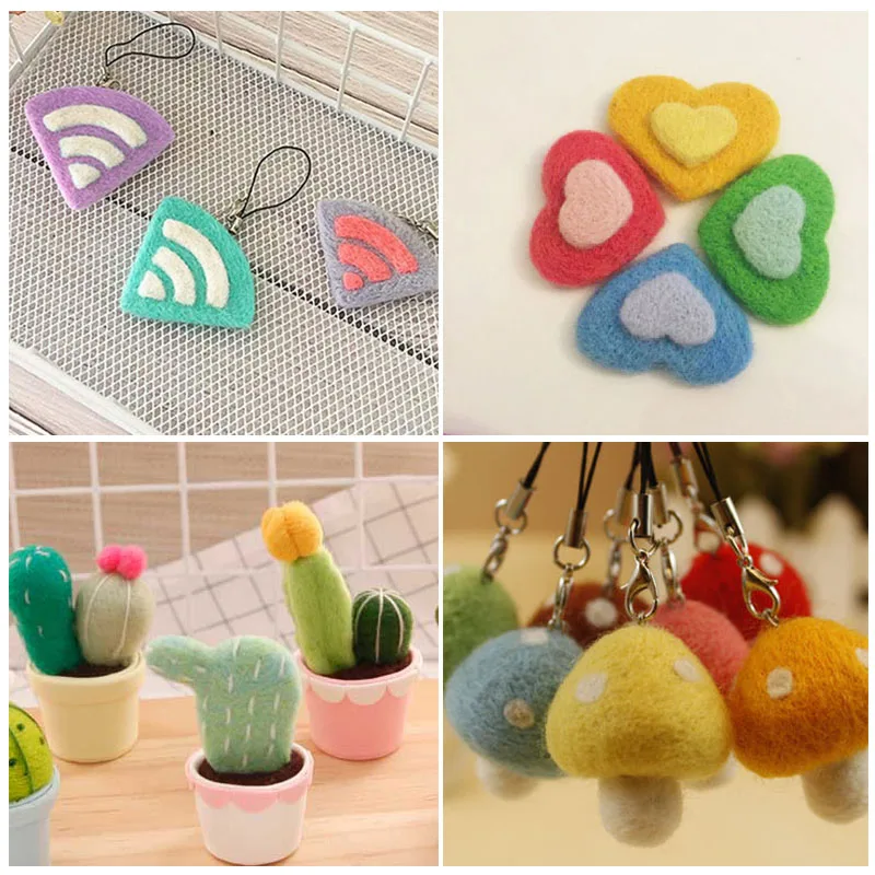 MIUSIE 26 цветов валяние шерсти мягкое шерстяное волокно для валяния иглой и