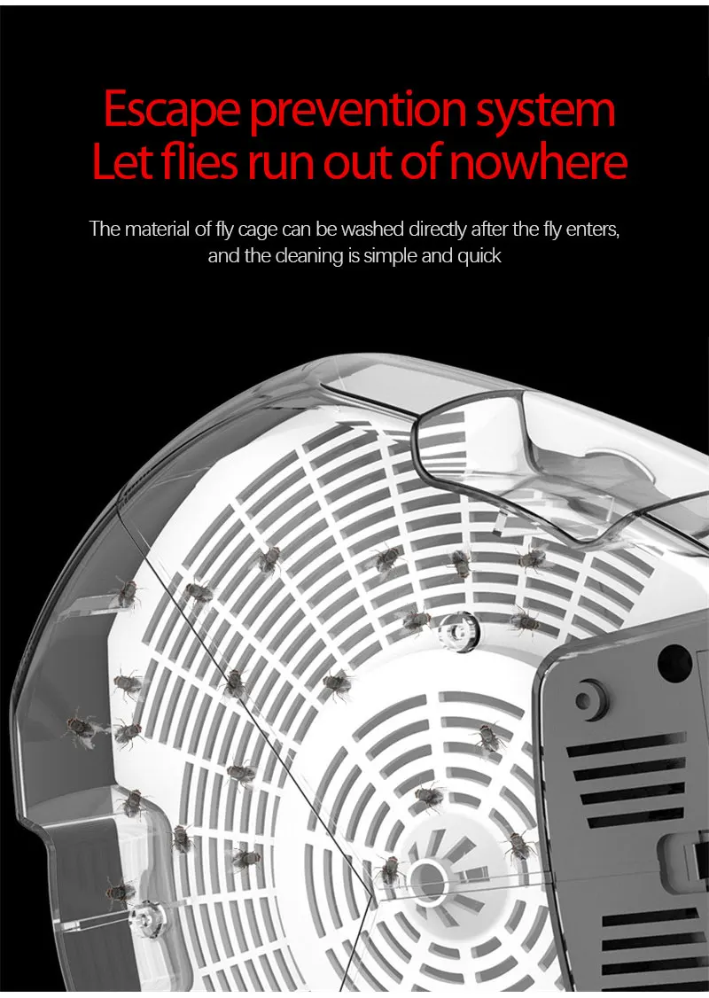 

Automatic Fly Trap Device Flycatcher Automatic Trapping Food Fly Fly Catcher Insect Pest Flytrap Kitchen Home Type Fly Trap