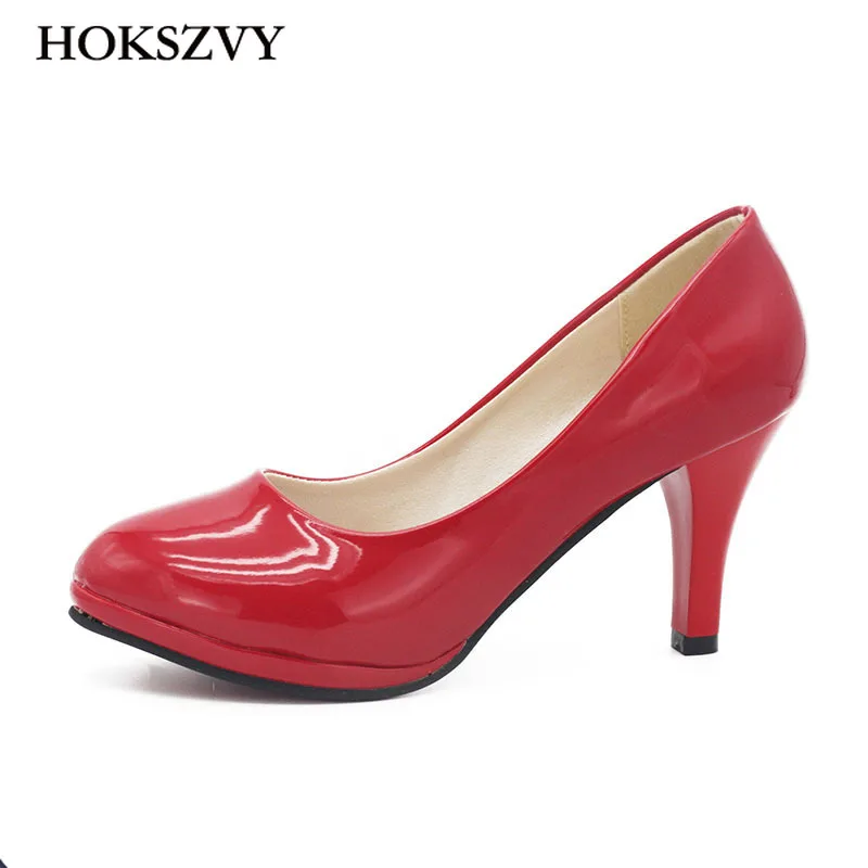 Женские туфли лодочки на высоком каблуке HOKSVZY брендовые с острым носком размеры 34