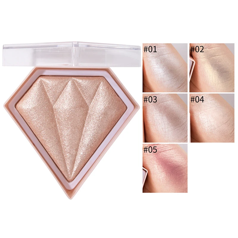 Блестящая палитра теней для век Мерцающая светящаяся пудра розовое золото