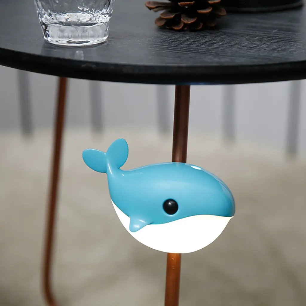 

2020 Whale Bedside USB Sensor Night Lights LED Dolphin Wall Lamp with Auto Sensor Blue whale indoor night light Not glaring