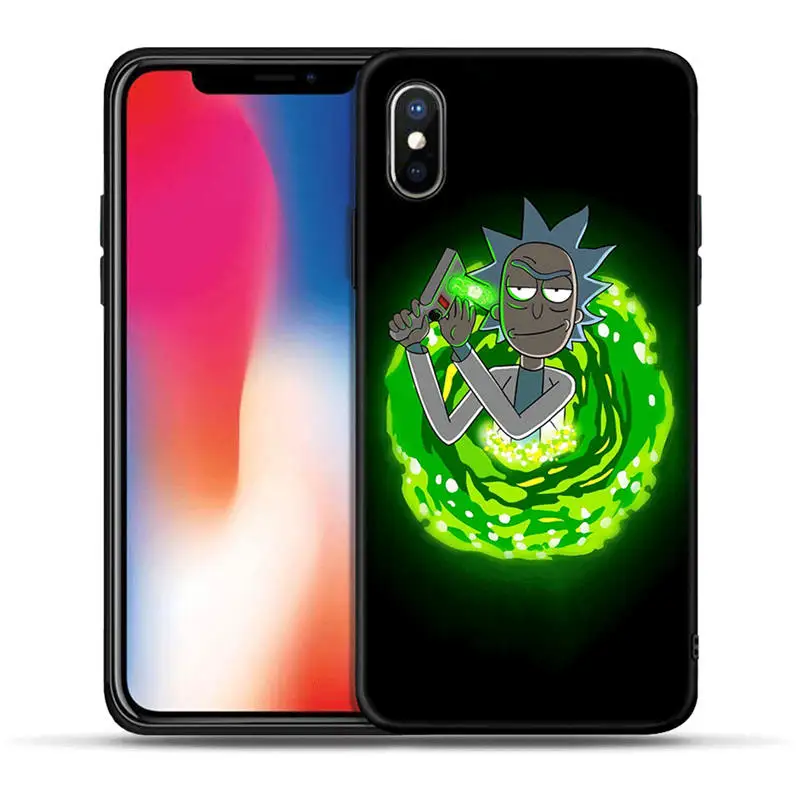 Аниме Рик и Морти мультфильм чехол для телефона аниме для iPhone 5S, SE 6 6s 7 8 plus Мягкий ТПУ силиконовый чехол для iPhone X XR XS MAX чехол