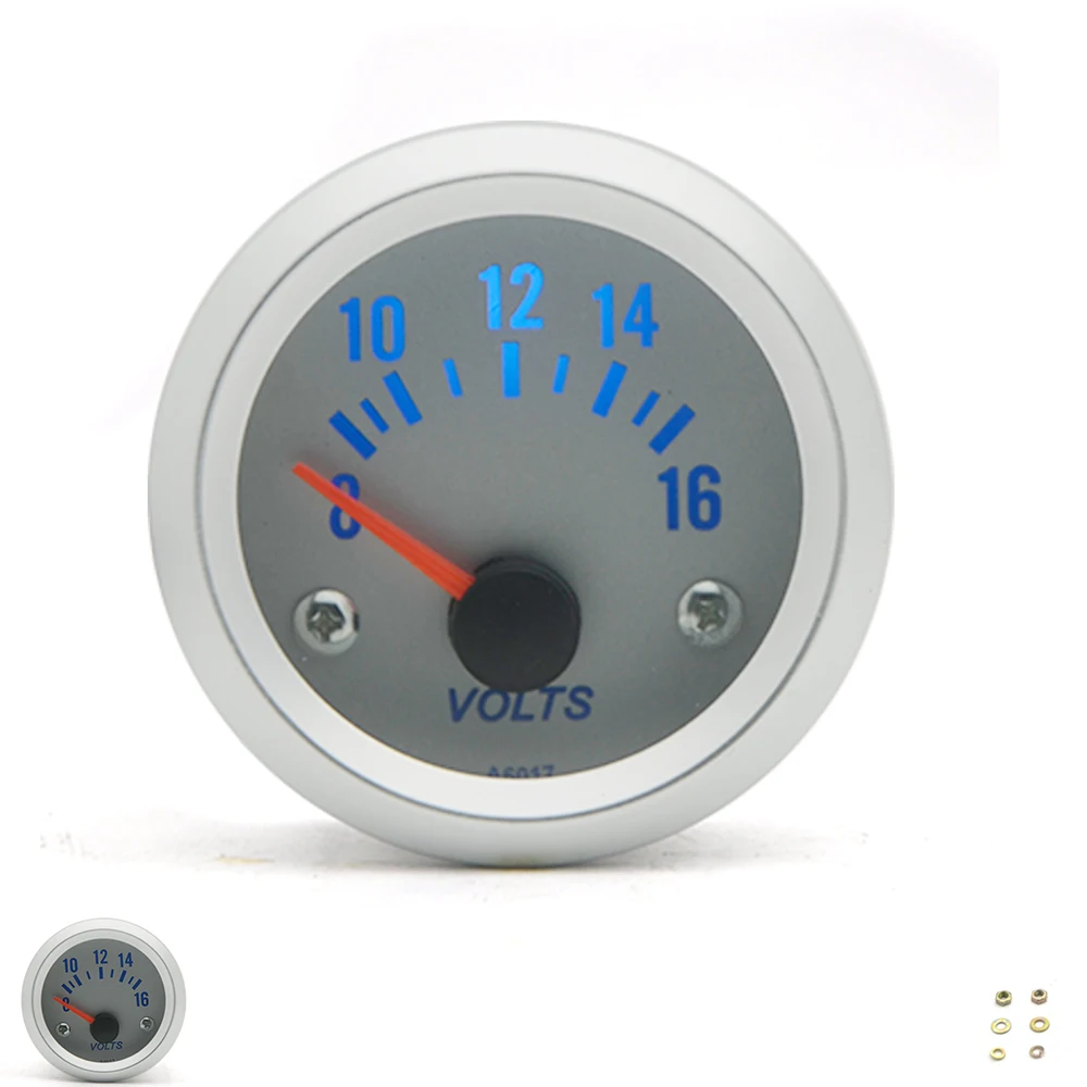 2 &quot52 мм Универсальный Автомобильный Черный аналоговый измеритель напряжения