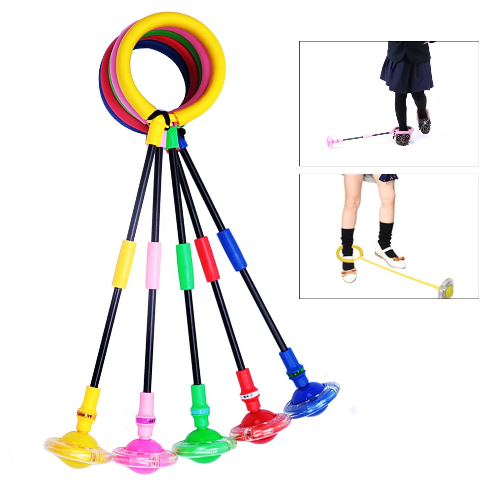 

Sports Swing Ball Colorful Light Flashing Kids Toy Portable Outdoor Adult Ankle Skip Games Hop Fitness Foldable Jumping Ring
