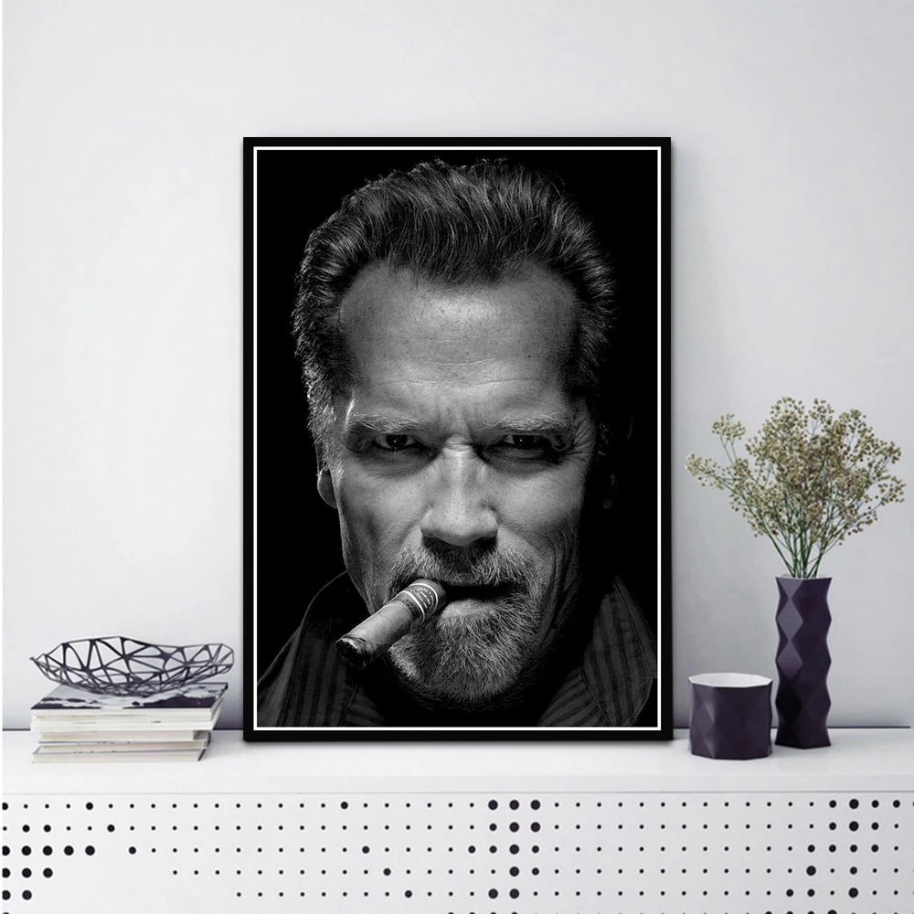 NT508 дым Арнольд Шварценеггер фильм звезда актер сигара плакат печать на холсте