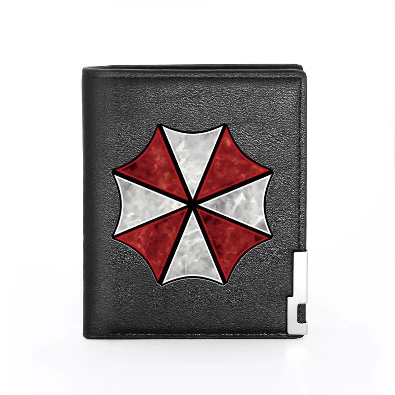 

Men Wallet Leather Biochemical Company Umbrella Billfold Slim Credit Card/ID Holders Inserts Money Bag Male Pocket Short Purses