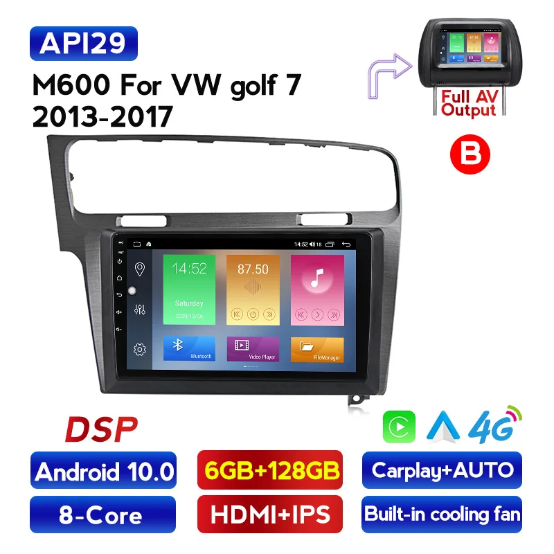 10 1 дюймов Octa Core 4G Оперативная память 64G Встроенная Android10.0 Автомобильный