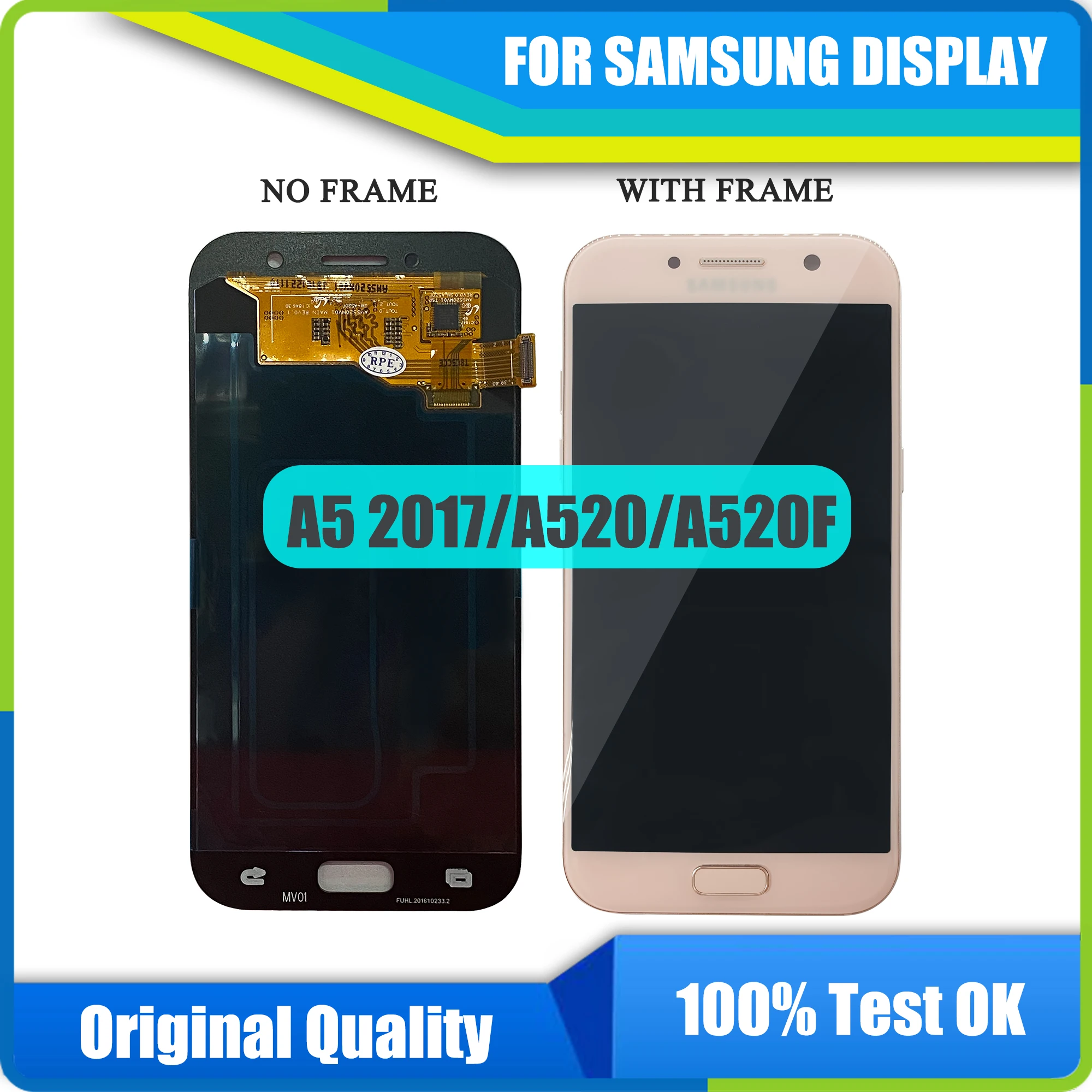 

Оригинальный 5,2 "Super AMOLED LCD für SAMSUNG Galaxy A5 2017 A520 A520F SM-A520F ЖК-дисплей с сенсорным экраном дигитайзер монтаж getestet