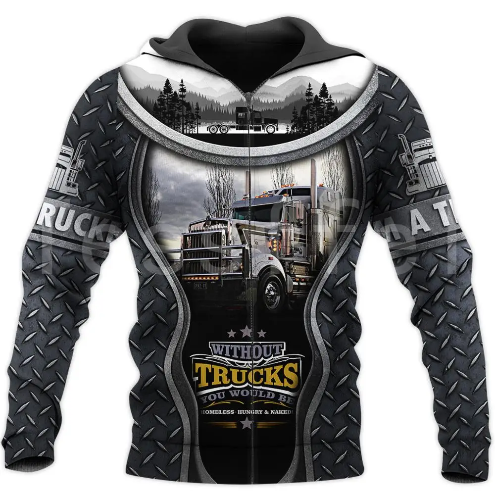 

Tessffel Worker Truck Trucker Driver Pullover Crewneck Streetwear NewFashion Funny Casual Tracksuit Hoodies 3DPrint Men/Women A9