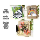 Металлические штампы для скрапбукинга LIFE RAINBOW Hugs, листовая форма, декоративный шаблон