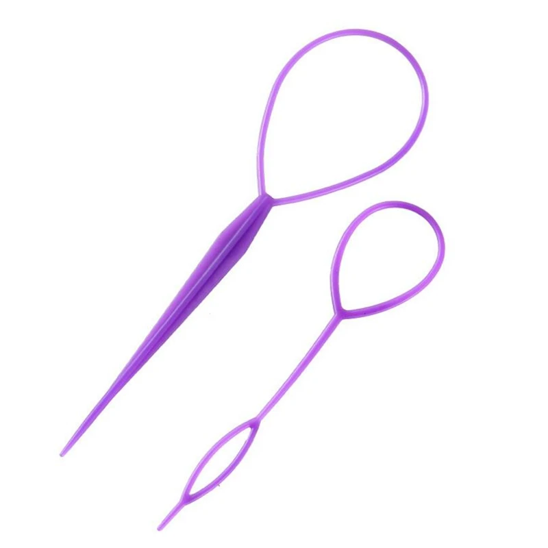 2 шт./компл. конский хвост создатель пластиковые петли Инструменты для укладки