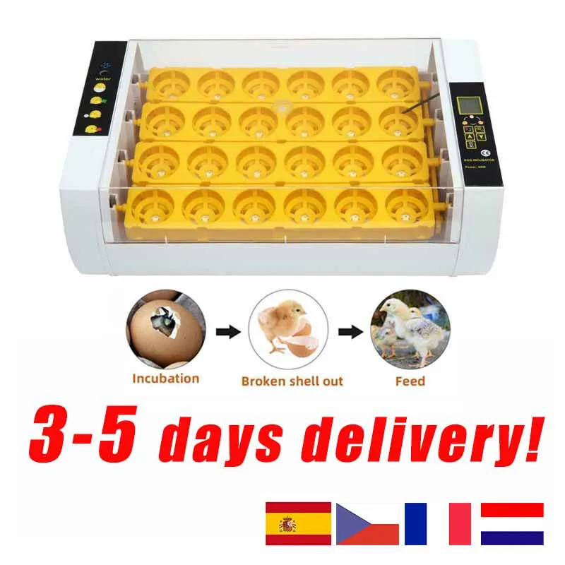 HHD 24 Eggs High Hatching Rate  Equipment Fully Automatic Incubator Automatic Hatchery Brooder Chicken Incubator Quail Brooder